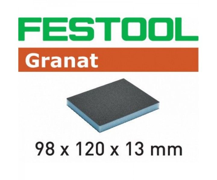 Фото Губка шлифовальная Festool Granat 220, компл. из 6 шт. 98x120x13 220 GR/6 в интернет-магазине ToolHaus.ru